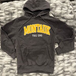 Charcoal Hoodie with Yellow Print